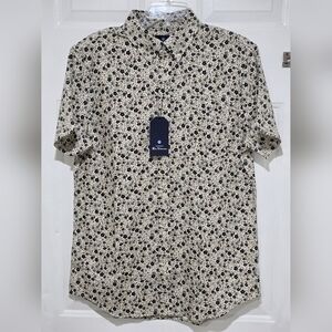 Ben Sherman Floral Print Shirt Button Up Short Sleeve Men's Size M
